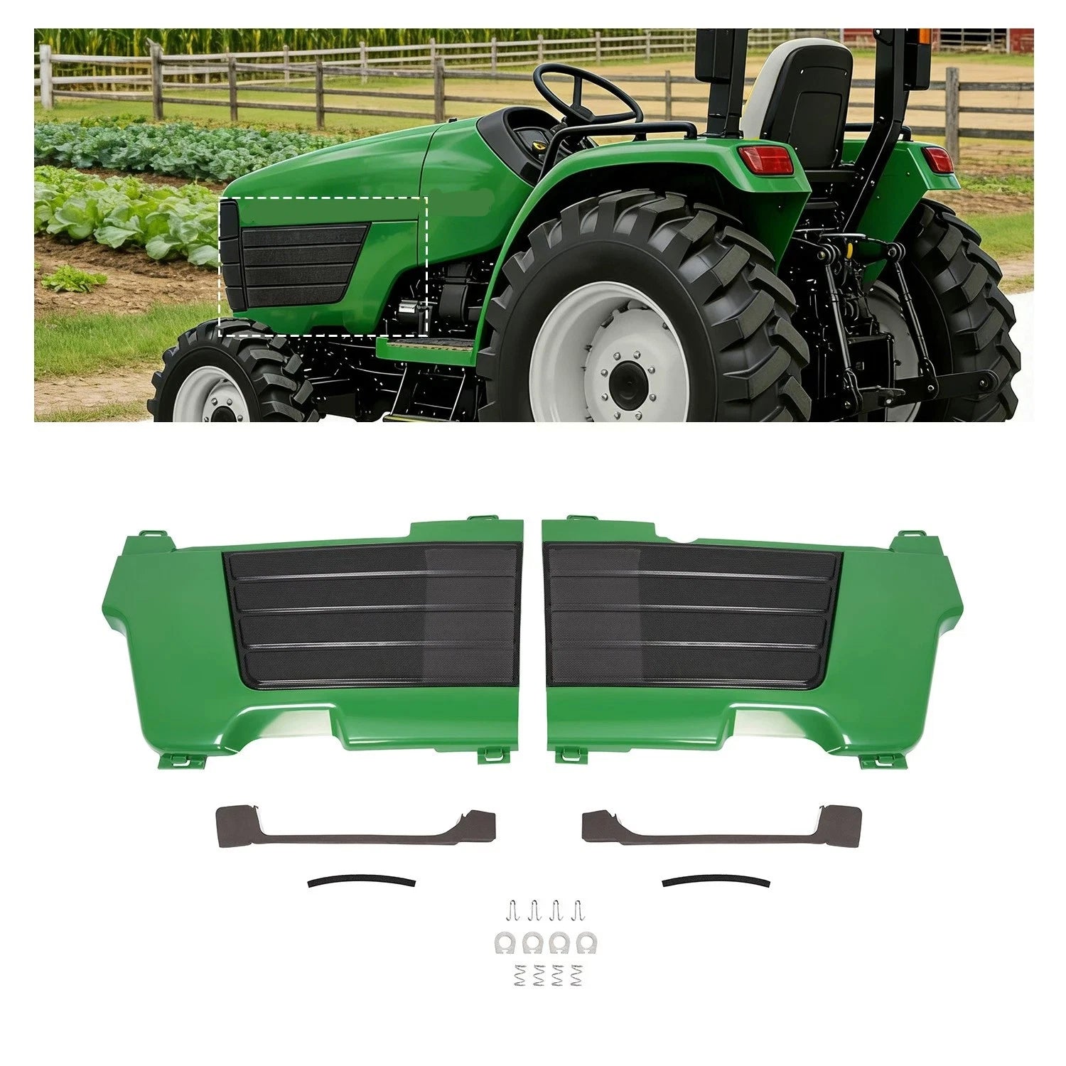 Side Panel & Grille Kit for John Deere 4200 4300 4400 (2000–2005) LVU10564 LVU10565 LVU10728