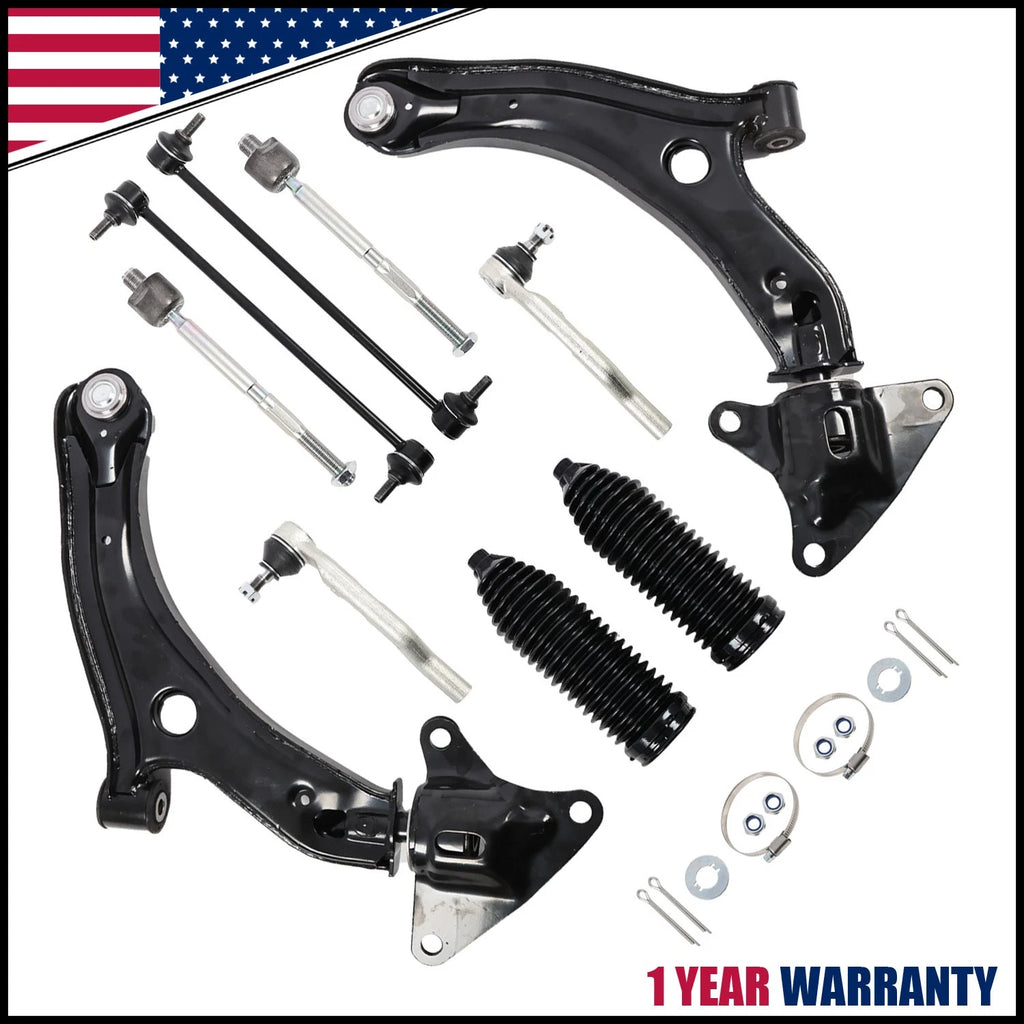 10x Front Lower Control Arm Ball Joint Sway Bar Tie Rod for Honda Fit (2009–2013)