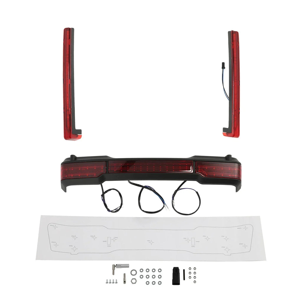 LED Brake Tail Light Side Marker for Harley King Trunk Touring (1997-2008)