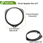 Speaker Spacer Ring Adapter for BMW X5 (E53) 6.5" - Part Number Included