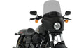15" Vented Cafe Shield for Memphis Shades Roadwarrior - Black Smoke