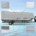 Waterproof Gray Boat Cover for Pontoon (2021–2024)