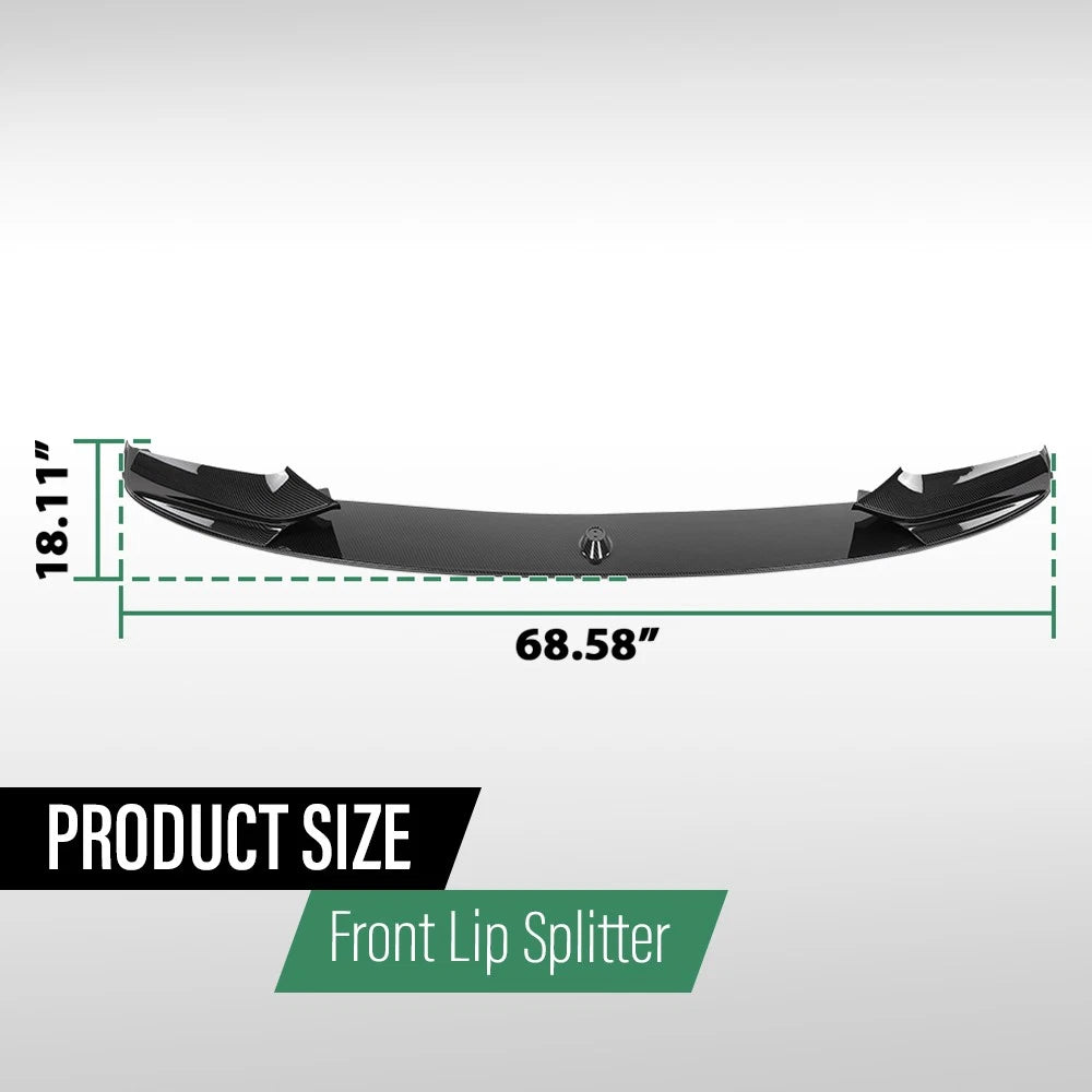 Carbon Look Front Bumper Lip Spoiler for BMW F10 535i 528i 550i
