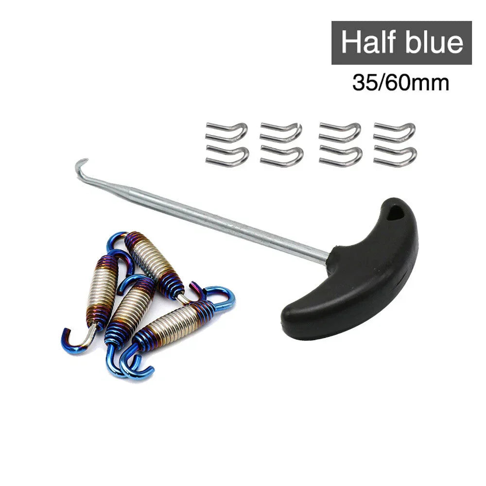 Stainless Exhaust Pipe Muffler Mounting Springs Hooks for Motorcycle