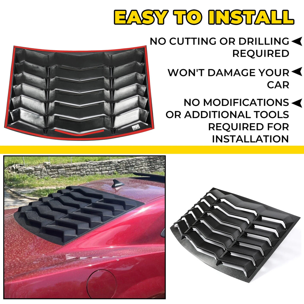 Rear + Side Window Louvers for Chevy Camaro (2010–2015)
