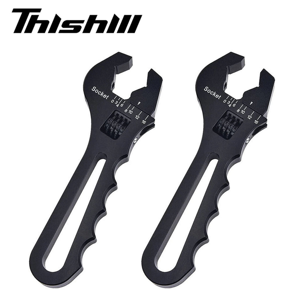 2X Adjustable Fitting Wrench for AN Hose Adapters Ends (3AN-16AN)
