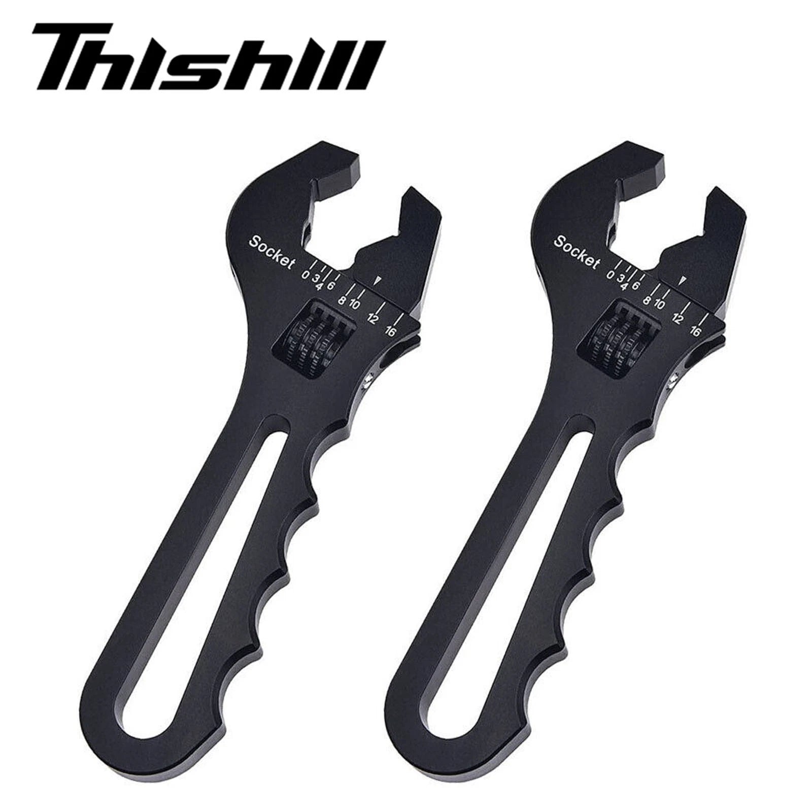 2X Adjustable Fitting Wrench for AN Hose Adapters Ends (3AN-16AN)