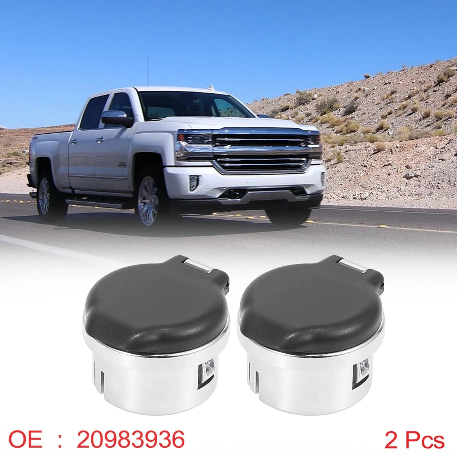 2X Dash Power Outlet Cover Set for Chevrolet Silverado (2007–2013) 20983936