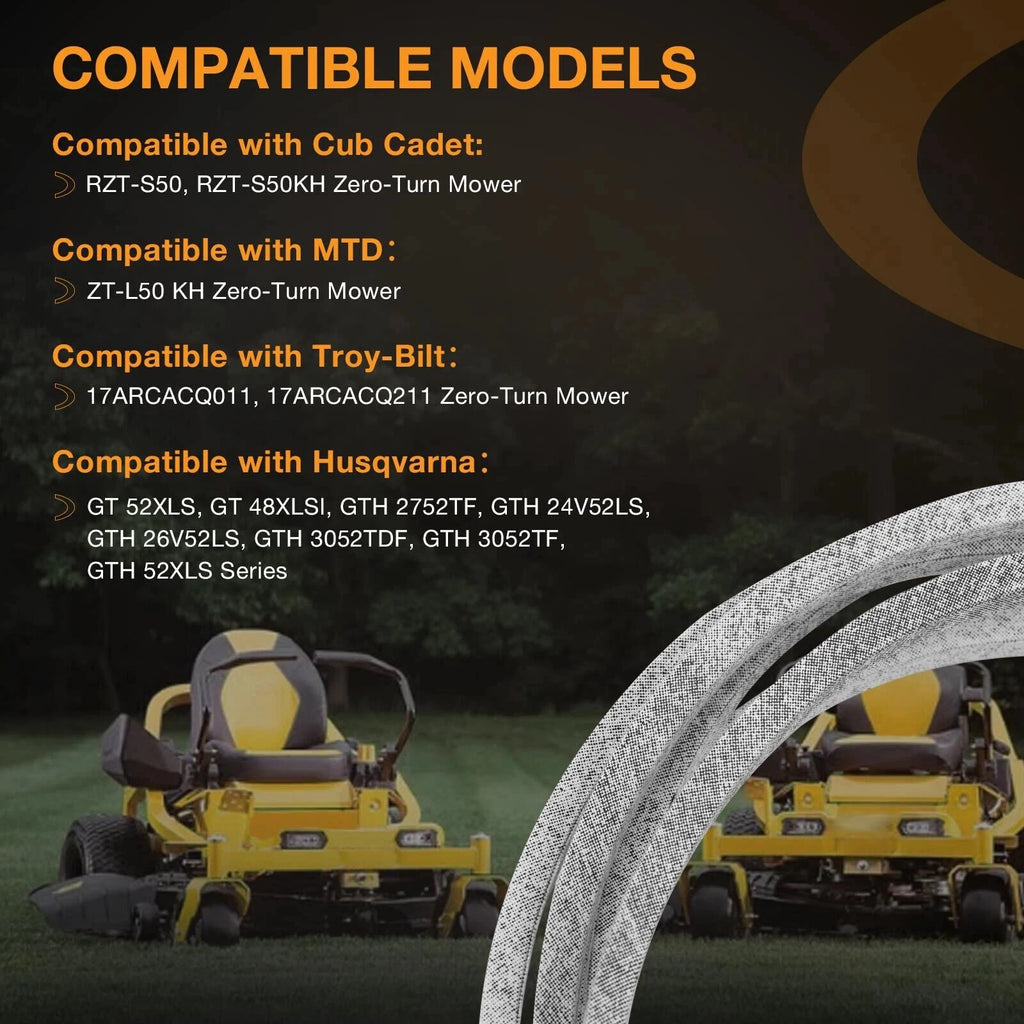 Mower Deck Drive Belt for Cub Cadet MTD Troy-Bilt Husqvarna