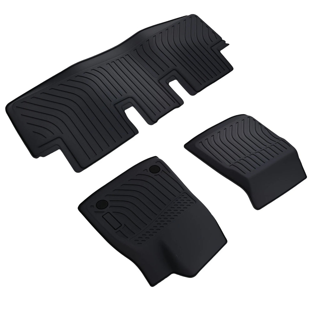 Black All-Weather Floor Mats for Tesla 3 (2017–2023) TPE Rubber Heavy Duty