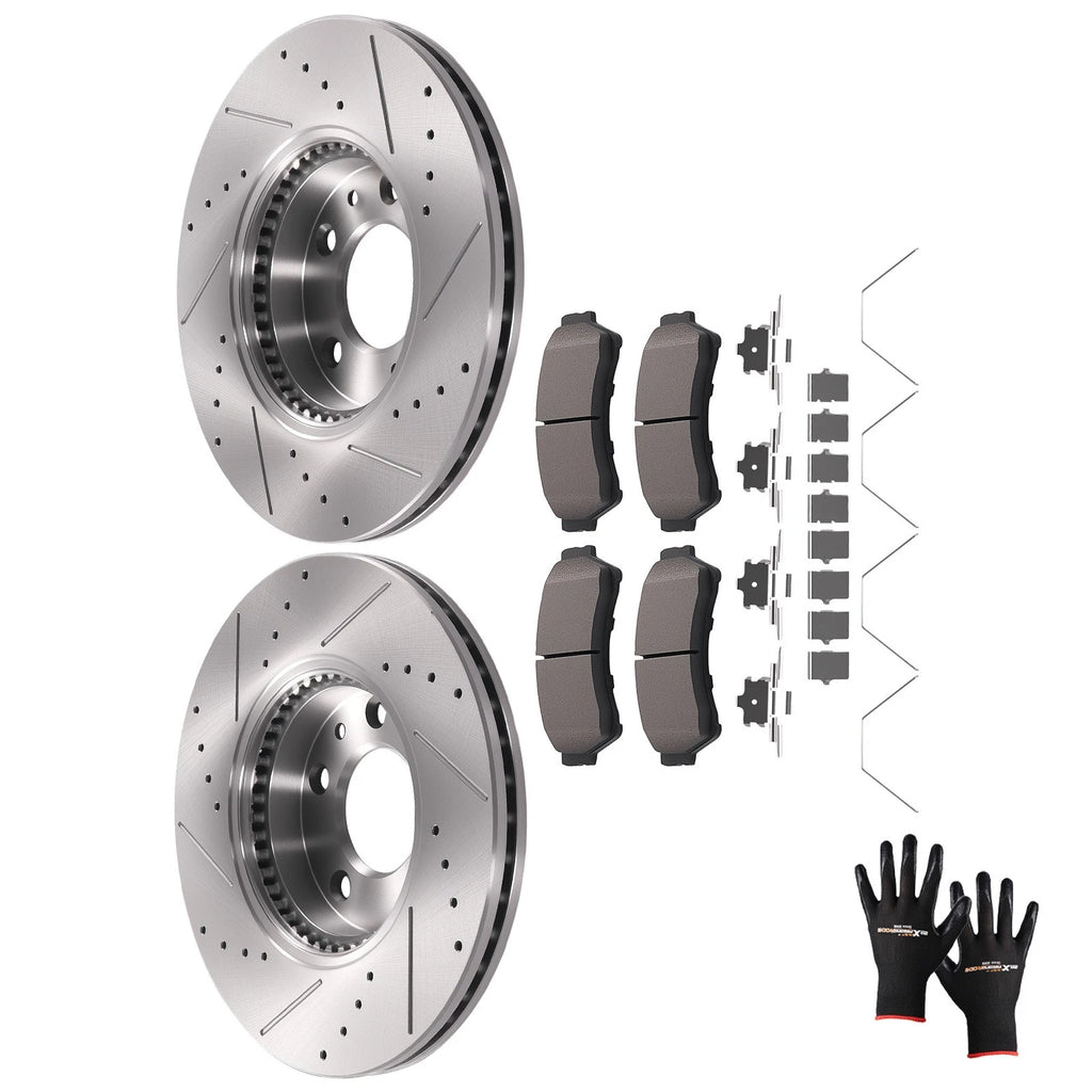 Front Brake Rotors & Ceramic Pads Set for Ford Fusion (2006–2012), Lincoln Zephyr (2006)