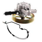 Power Steering Pump w/ Pulley & Pressure Line for Honda Odyssey (2008–2010)