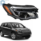 1PC Right Halogen Headlight with LED DRL for Honda Pilot Ridgeline (2016–2020)