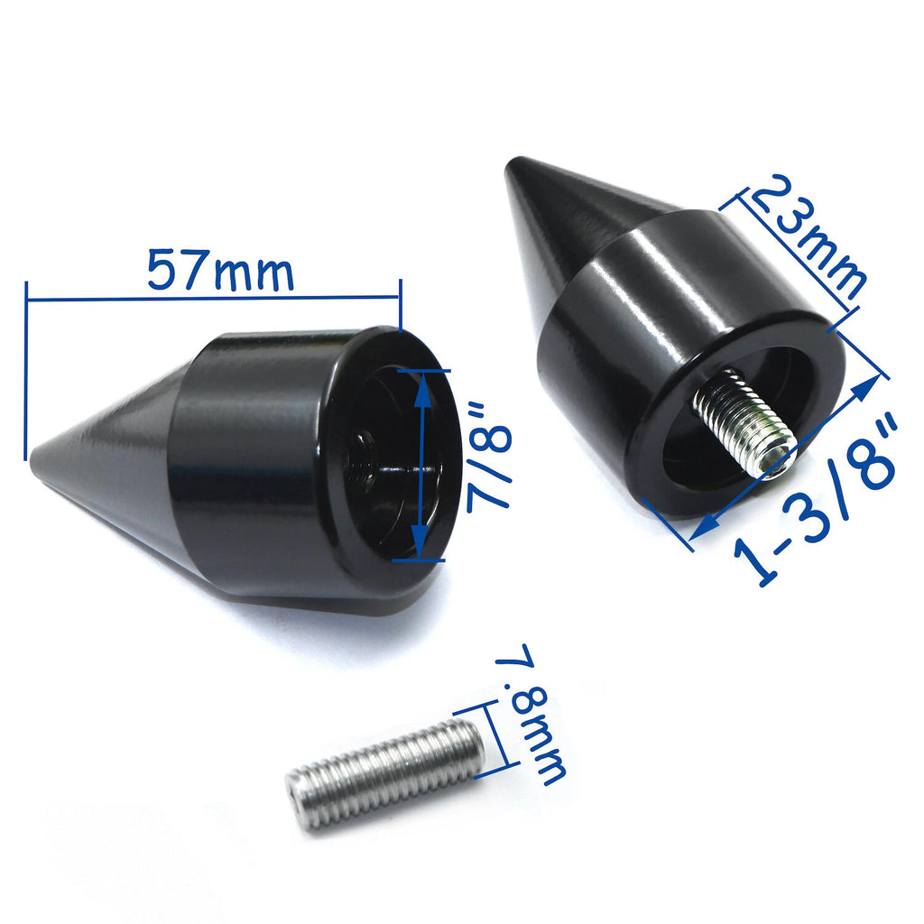 Spike Bar Ends End Caps for Kawasaki Ninja EX 500 EX 650R (2006–2011)