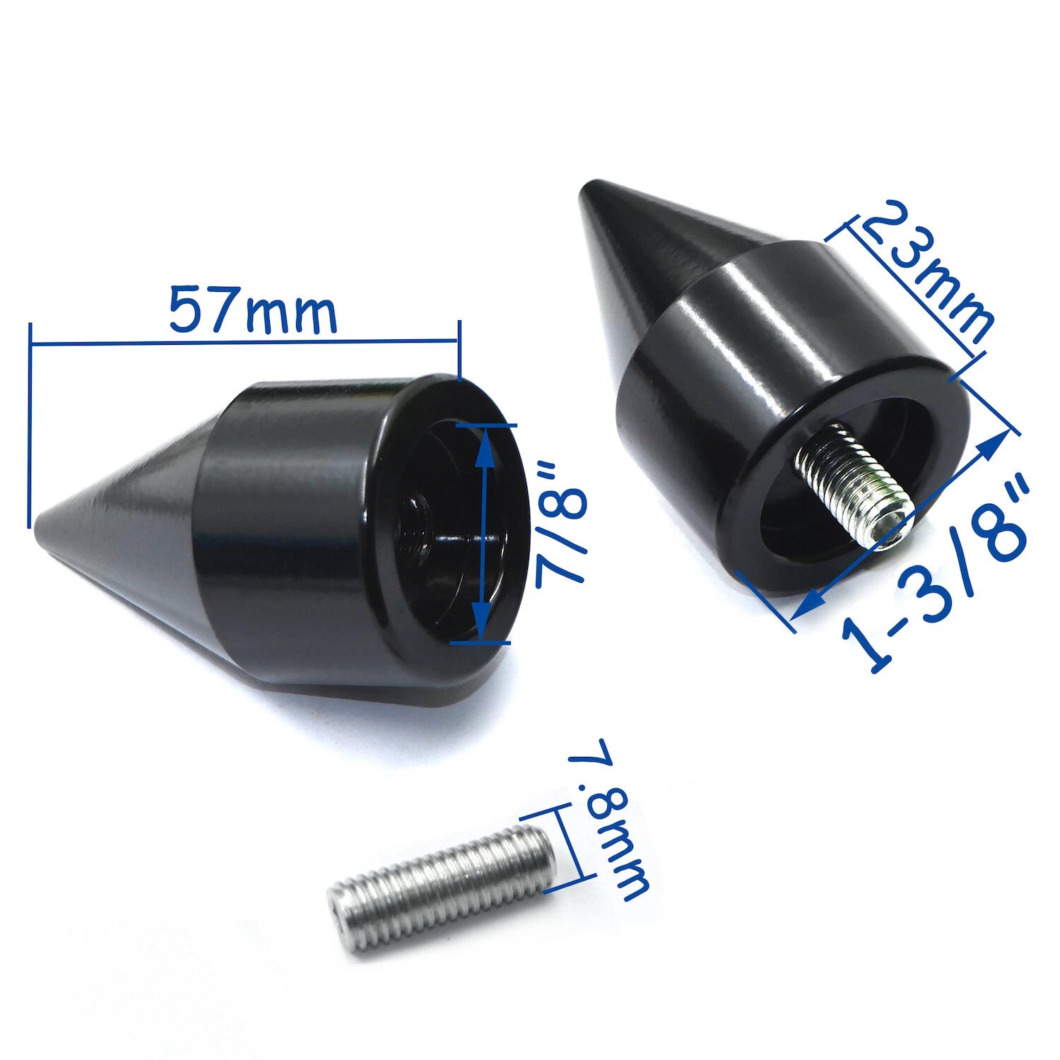 Spike Bar Ends End Caps for Kawasaki Ninja EX 500 EX 650R (2006–2011)