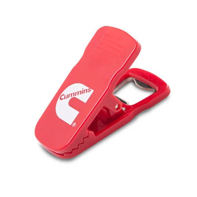 Cummins Red Magnetic Bottle Opener & Chip Bag Clip for