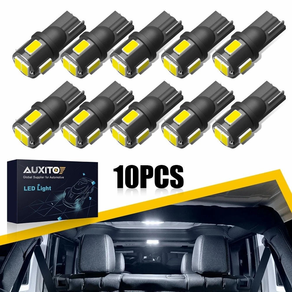 10x T10 168 194 LED License Plate Light Bulb for