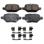 Set of 4 Akebono ProACT Rear Ceramic Brake Pads for Buick Encore, Chevrolet Trax (2018–2022)