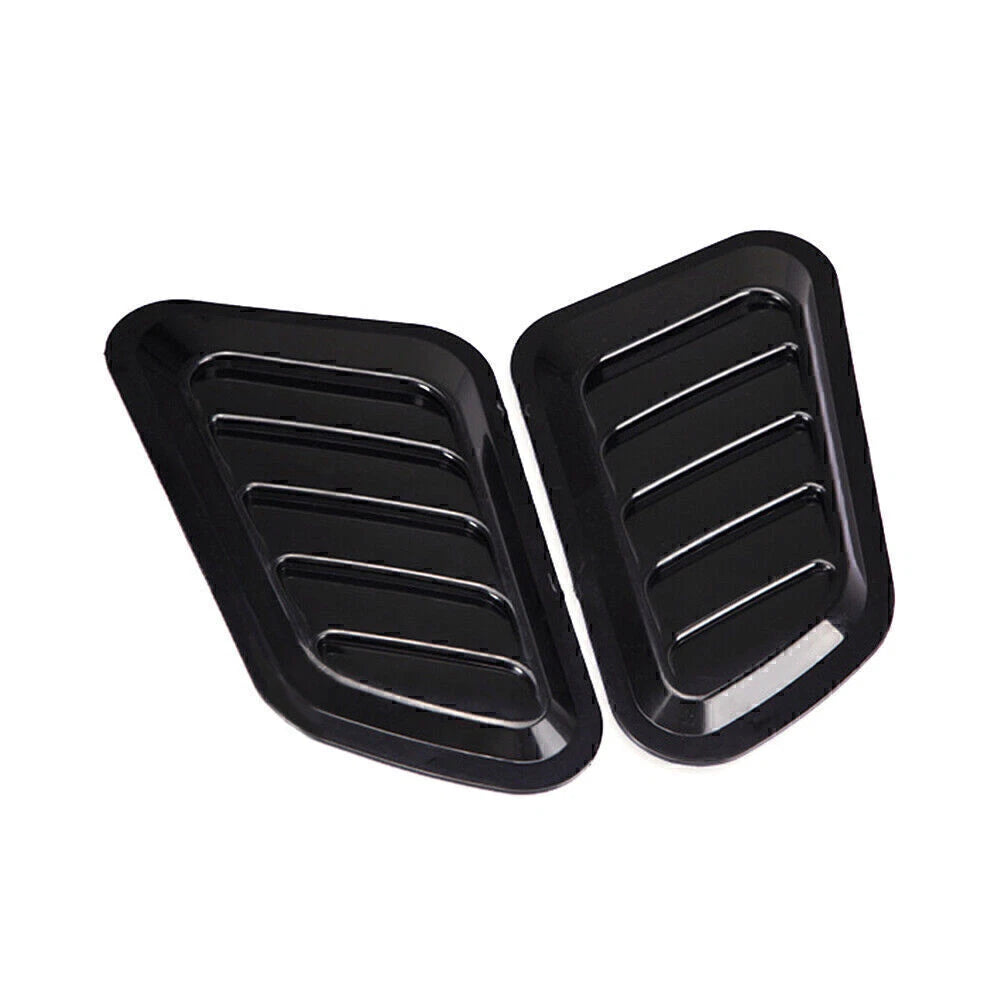2X Air Flow Intake Hood Scoop Vent Cover Universal Black