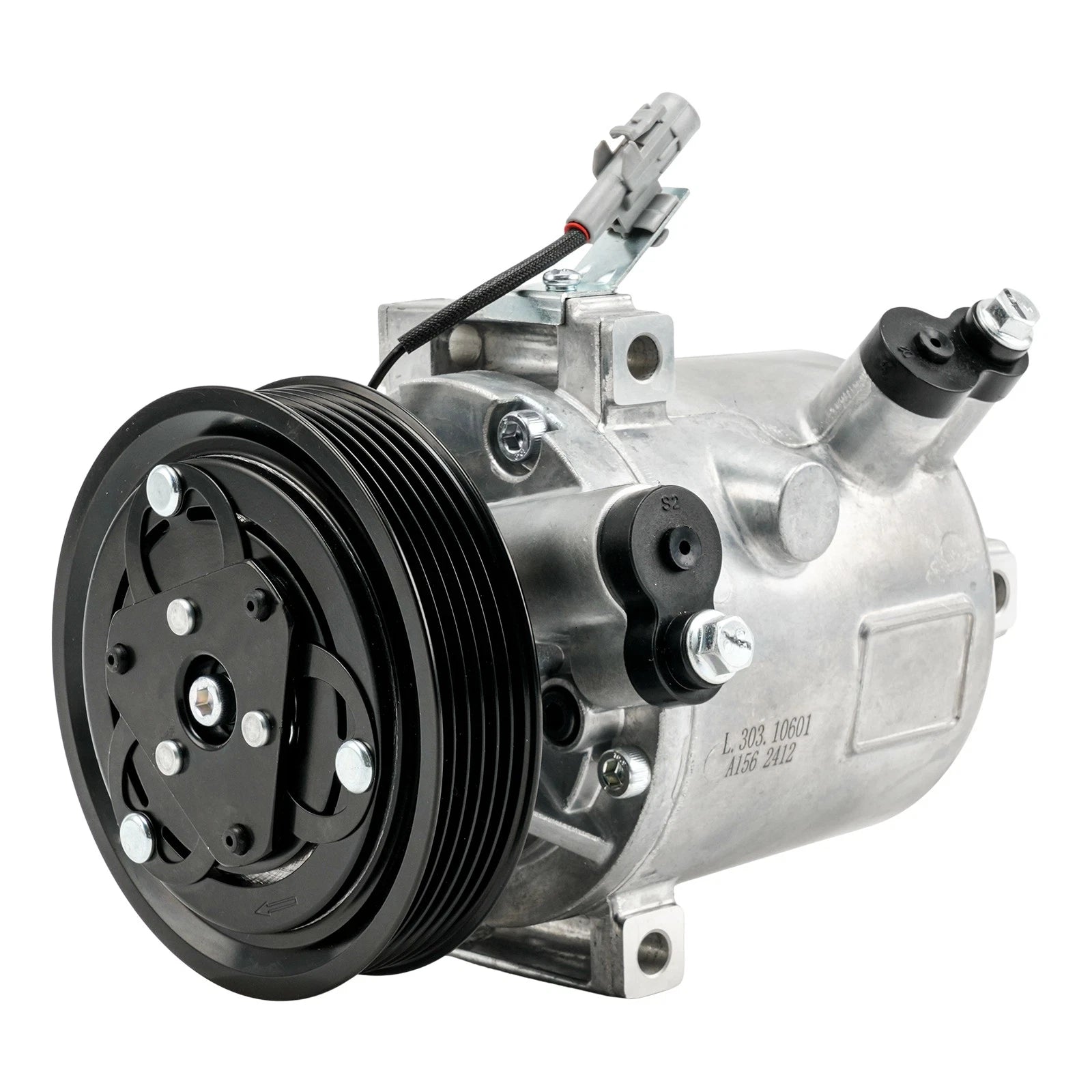 A/C Compressor with 6-Groove Pulley for Mitsubishi Mirage Mirage G4 (2017–2022)