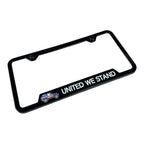 Licensed License Plate Frame Black Plastic Notched for Jeep Wrangler (1997–2025)