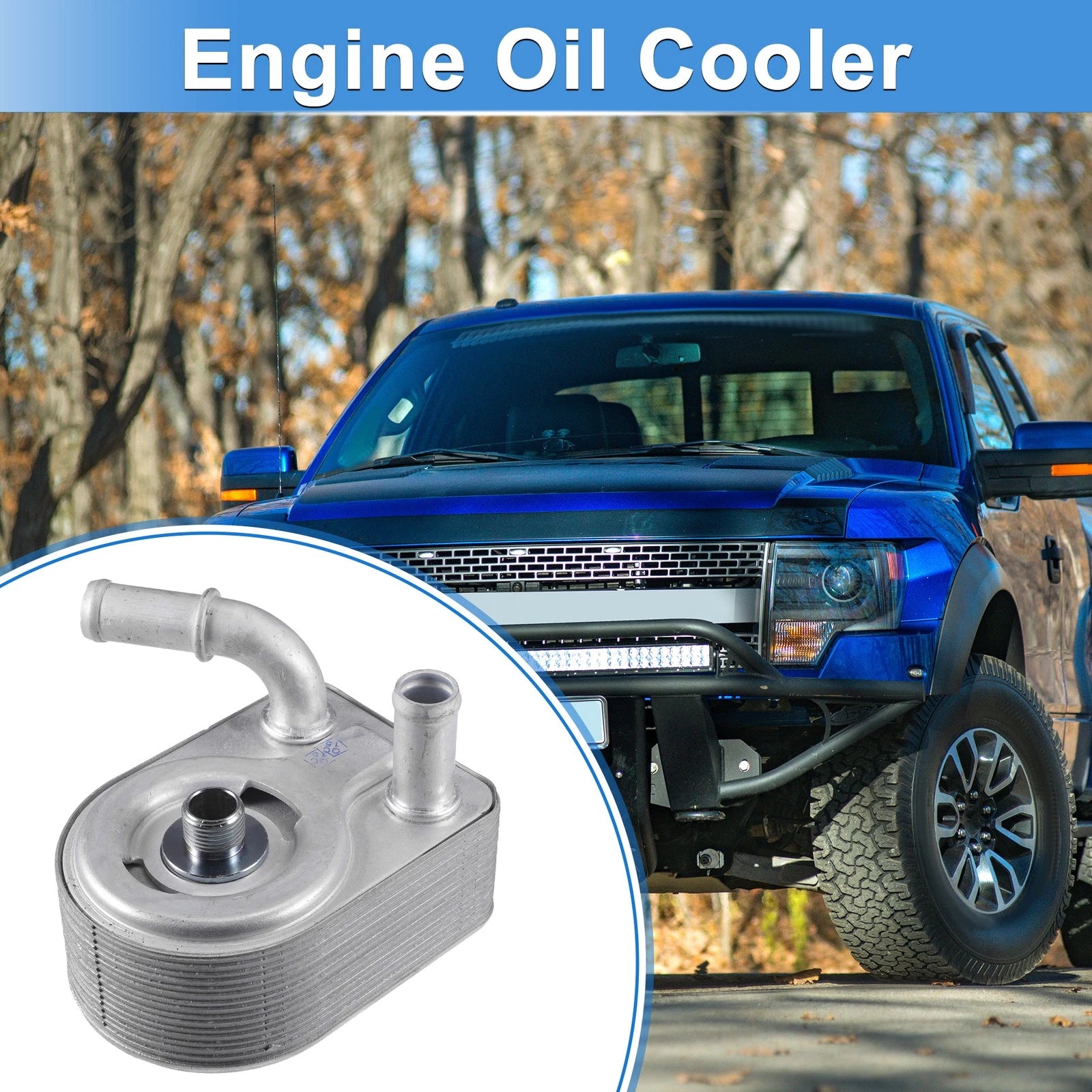 Engine Oil Cooler with Bolt for Ford Fiesta (2011–2013) No. 7S7G6B856AA