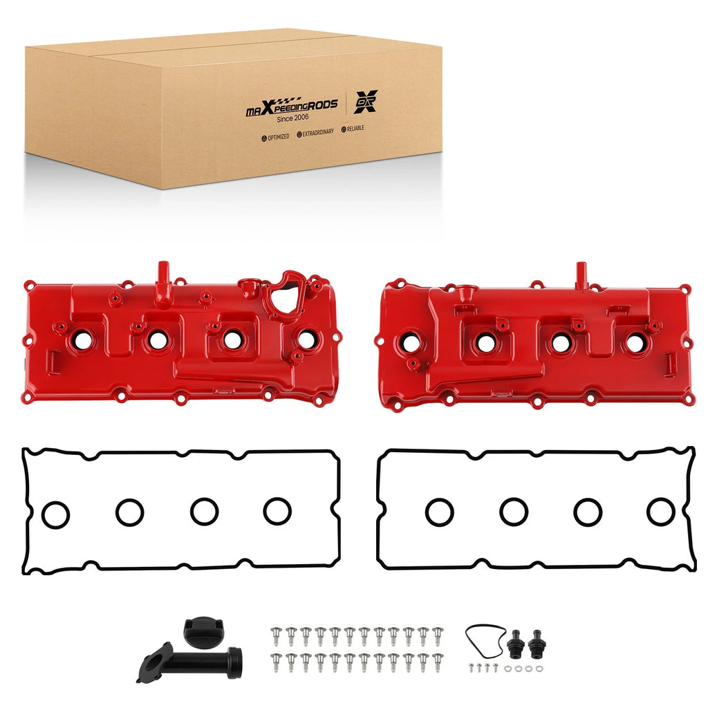 Set of 2 Aluminum Valve Covers for Nissan Armada V8 5.6L VK56DE (2006–2015)