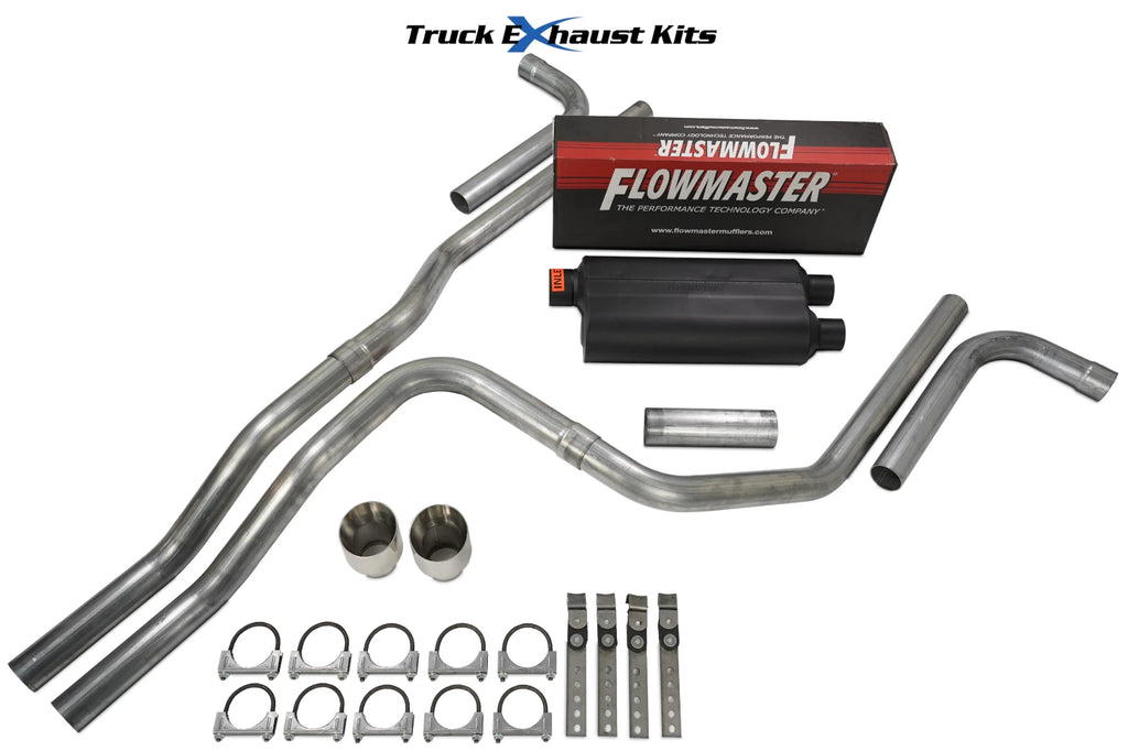 2.5" Dual Exhaust Kit for Chevy Suburban (2007–2014) Flowmaster 50 HD DW Tip