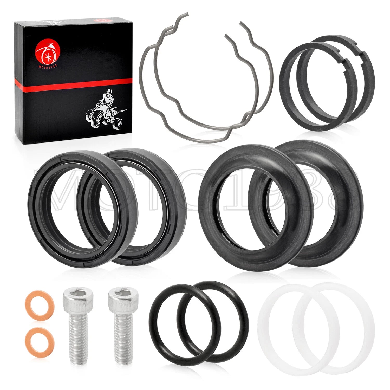 Front Fork Dust Oil Seals Rebuild Kit for Harley Sportster 883 1200 (2004-2023)