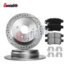 Set of 2 Rear Brake Rotors & Pads for Honda Odyssey (2005–2010) 12.3"