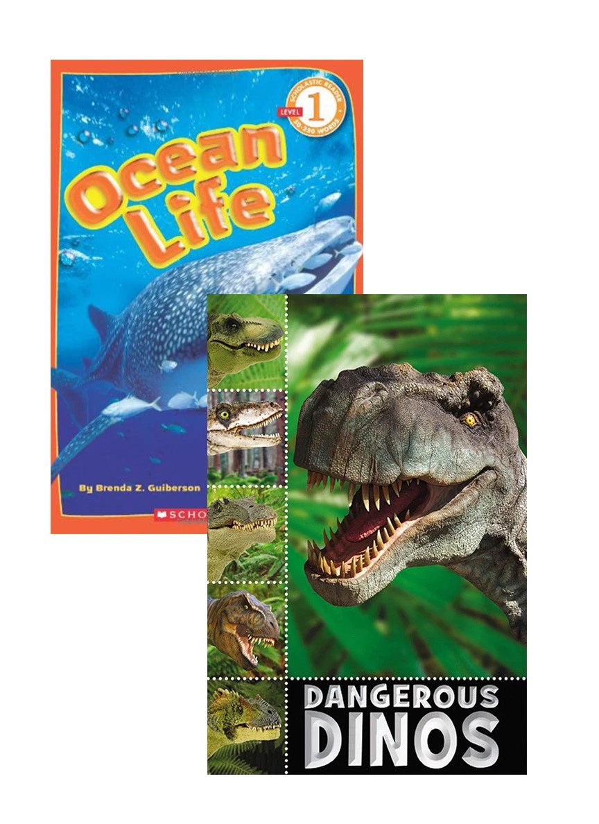 Dangerous Dinos & Ocean Life Scholastic Reader 2-Book Set