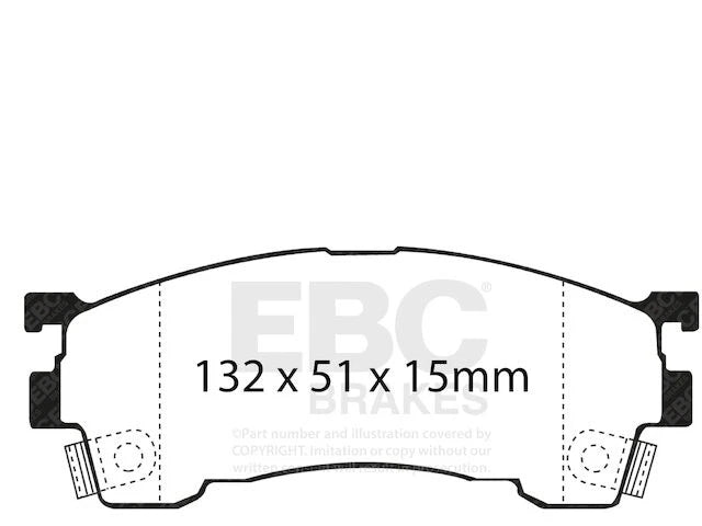 Front Brake Pad Set for Mazda MX6 (1993–1997) DY432MD