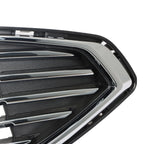 Front Upper Grille for Ford Fusion (2017–2018) Black Chrome Plastic Mesh