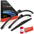 Set of 3 Windshield Wiper Blades for Nissan (28", 18", 14")