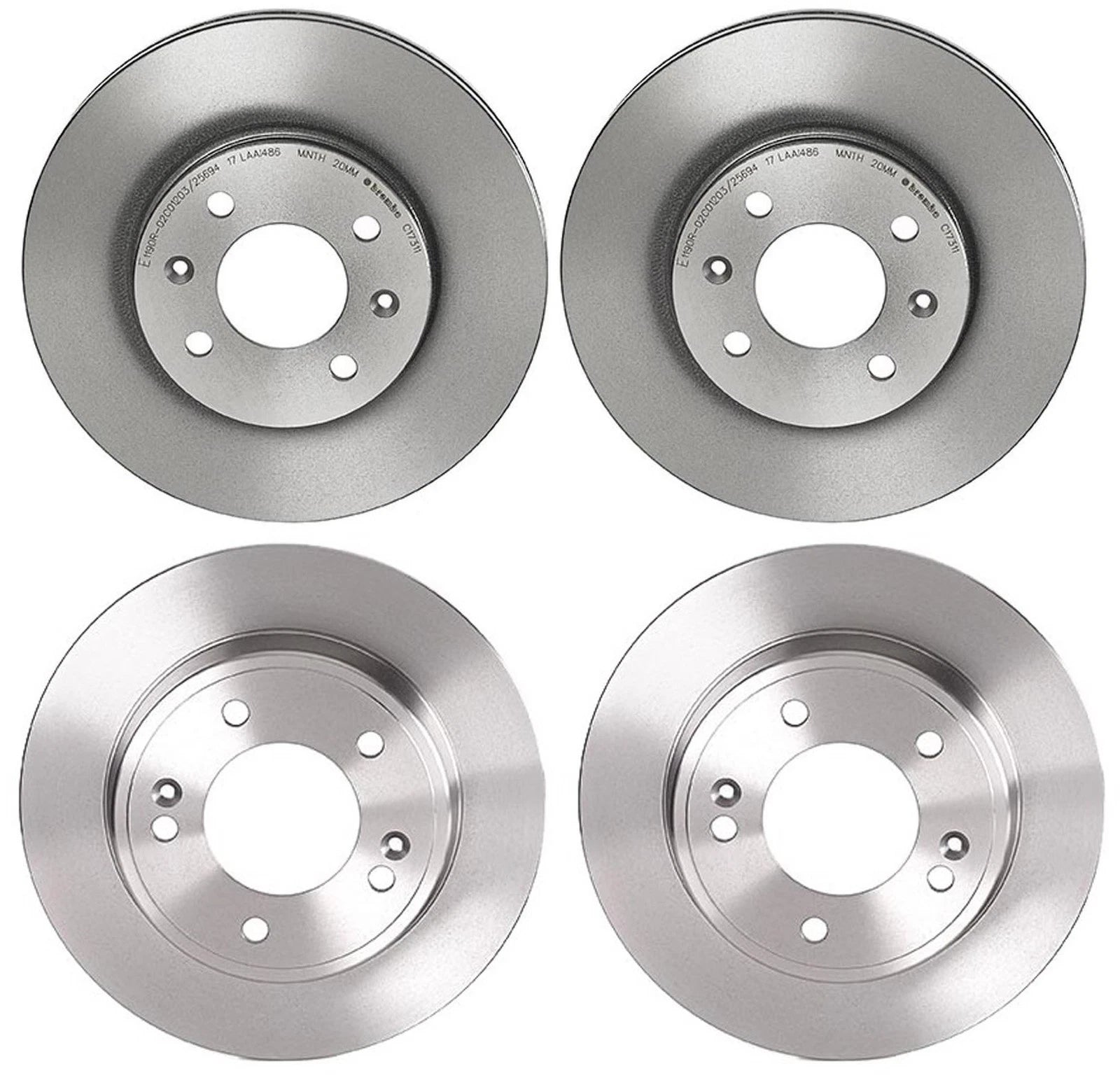 Brembo Brake Disc Rotors Kit for Kia Rio & Hyundai Accent (256mm & 262mm)