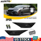 Set of 2 Front Fender Side Marker Lights for Honda Civic (2016–2021) Smoke LED
