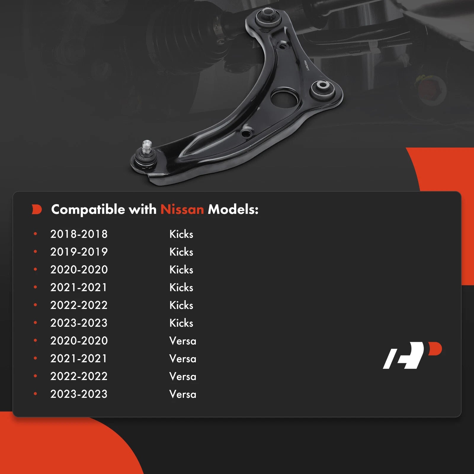 Front Right Lower Control Arm with Ball Joint for Nissan Kicks (2018-2023)