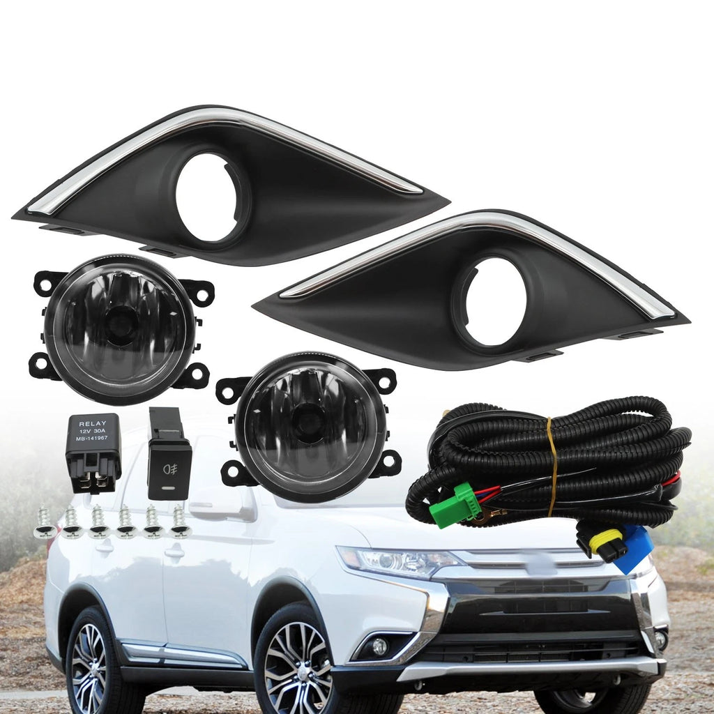 Front Bumper Fog Light Lamp with Cover Wire Kit for Mitsubishi Outlander (2016–2018)