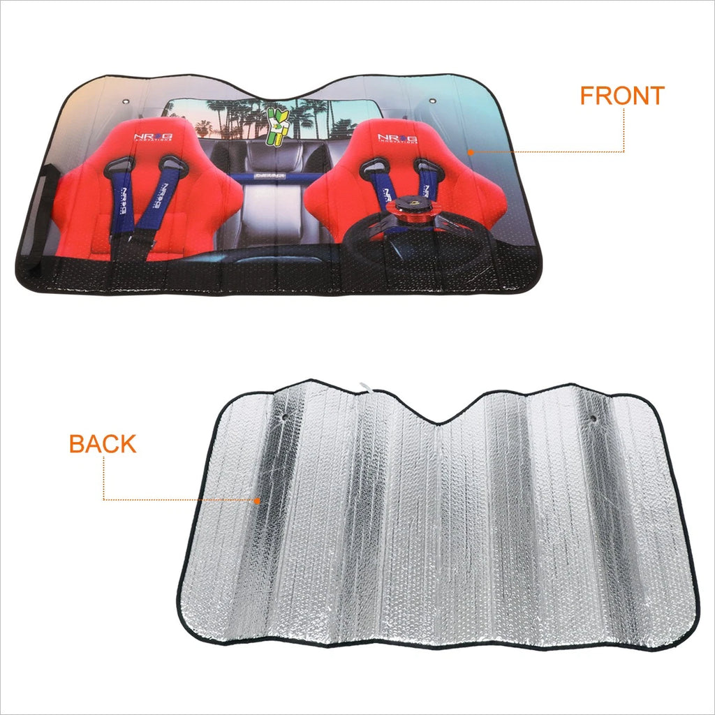 NRG Innovation NT-SUN Windshield Sun Shade Protector for Universal Fit (52" x 28")