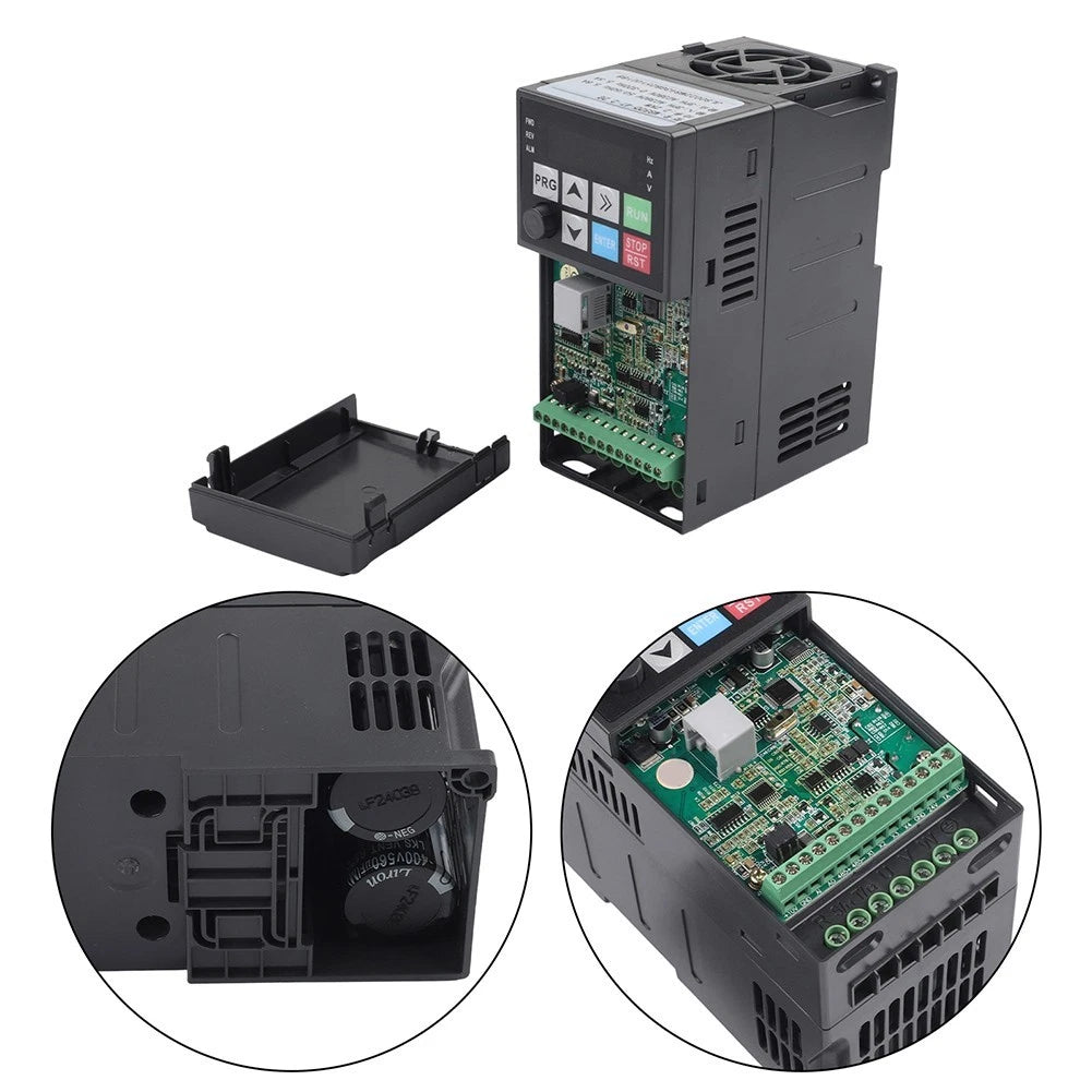 Three Phase Motor Speed Controller VFD 0.4kW 220V (1-Phase Input)