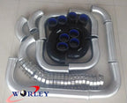 3" 76mm Aluminum Universal Intercooler Turbo Piping Kit for Cars