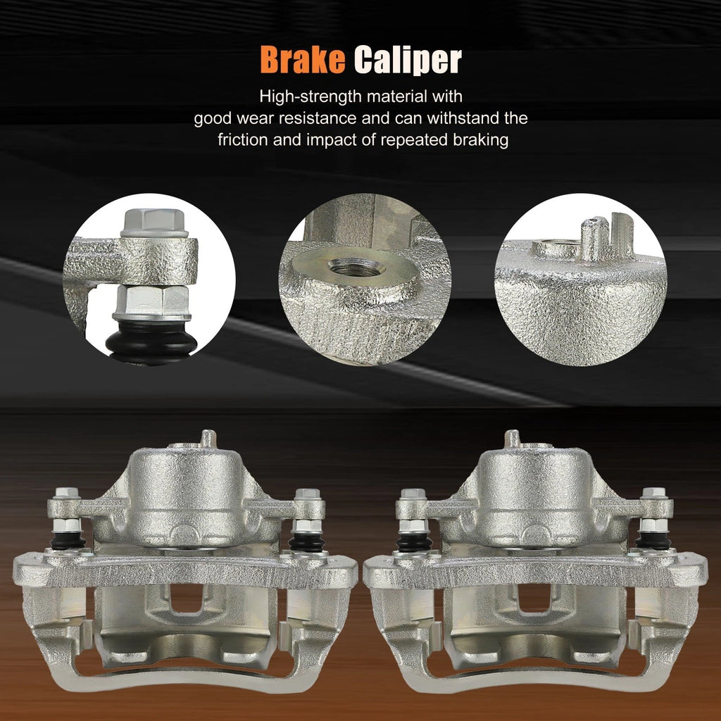 Brake Calipers w/ Bracket Assembly Kit Pair for Hyundai Elantra (2007–2010)