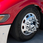 Chrome V-Spike Lug Nut Covers Push On 4-3/8in Tall 60 Pack for Universal (—)