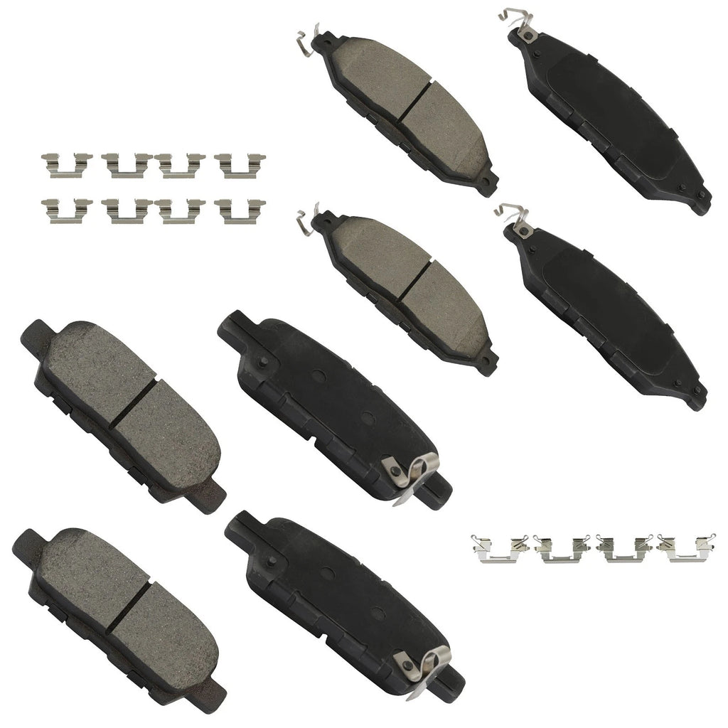 Set of 8 Ceramic Brake Pads for Nissan Pathfinder Murano QX60 JX35