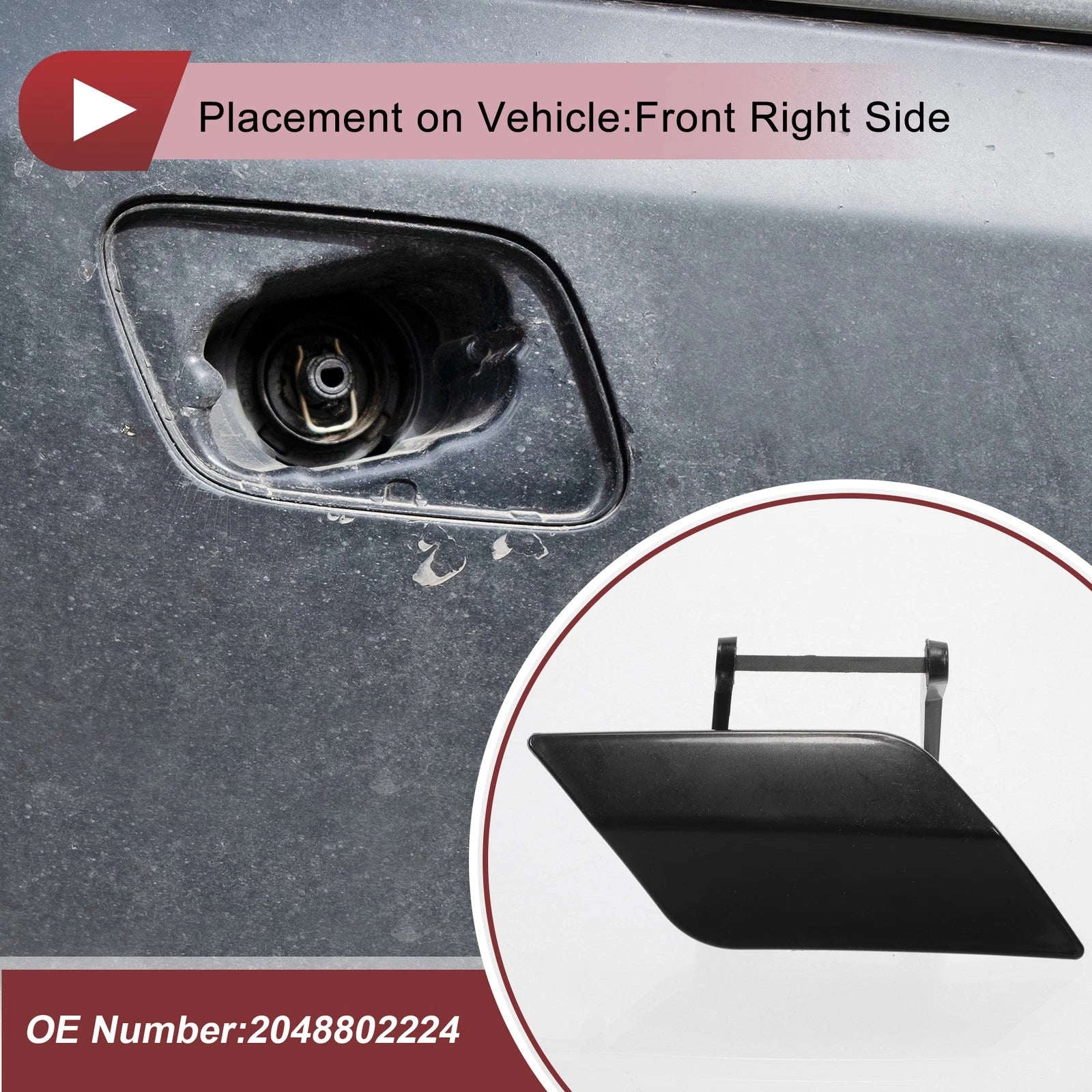 Front Right Washer Nozzle Cover Cap for Mercedes-Benz C350 (2008–2014)
