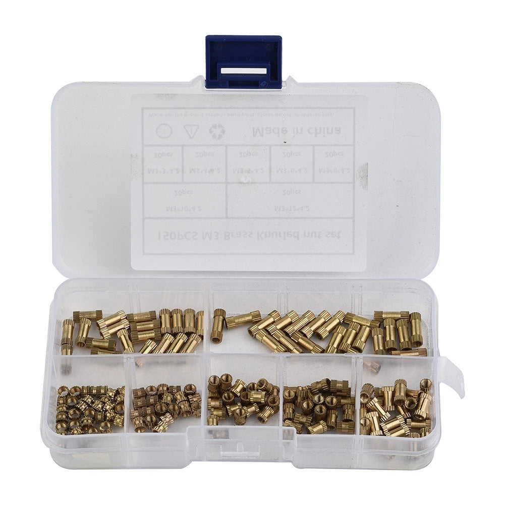 M3x3-12mm Brass Metric Threaded Heat Insert Metal Nut Assortment