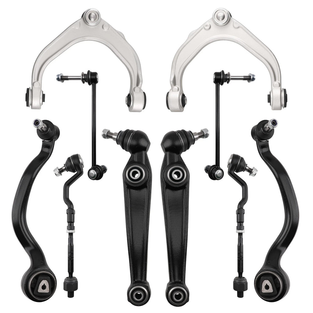 6x Front Suspension Control Arms + 2x Sway Bar Links + 2x Tie Rods for BMW X5 X6 (2000–2023)