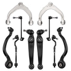 6x Front Suspension Control Arms + 2x Sway Bar Links + 2x Tie Rods for BMW X5 X6 (2000–2023)