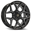 22" Gloss Black Wheel w/Brushed Face for 2004-12 Chevy Colorado - RVO4932