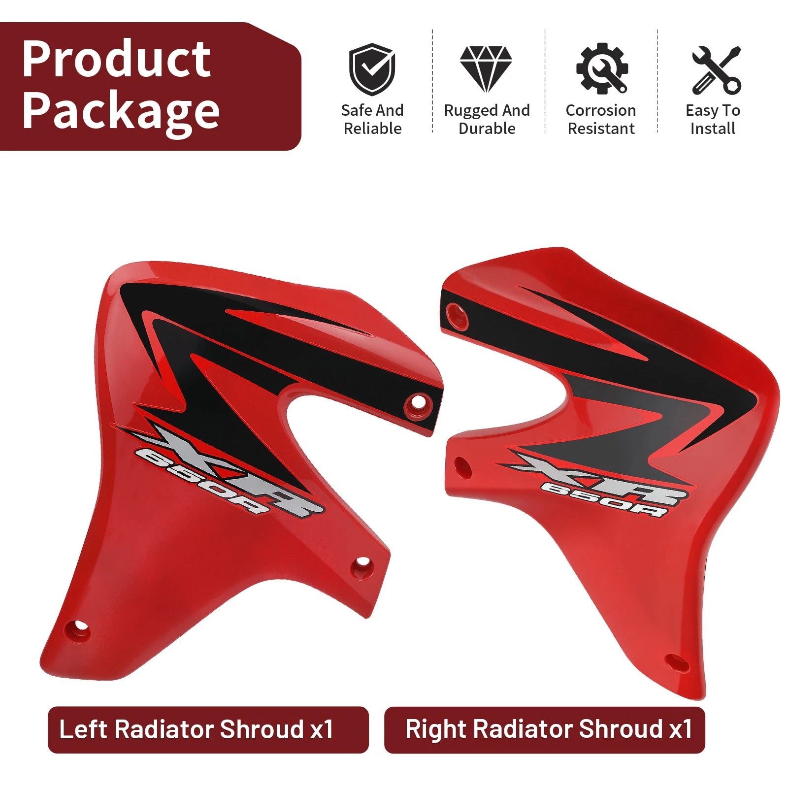 Radiator Shroud Set for Honda XR650R (2000-2007)